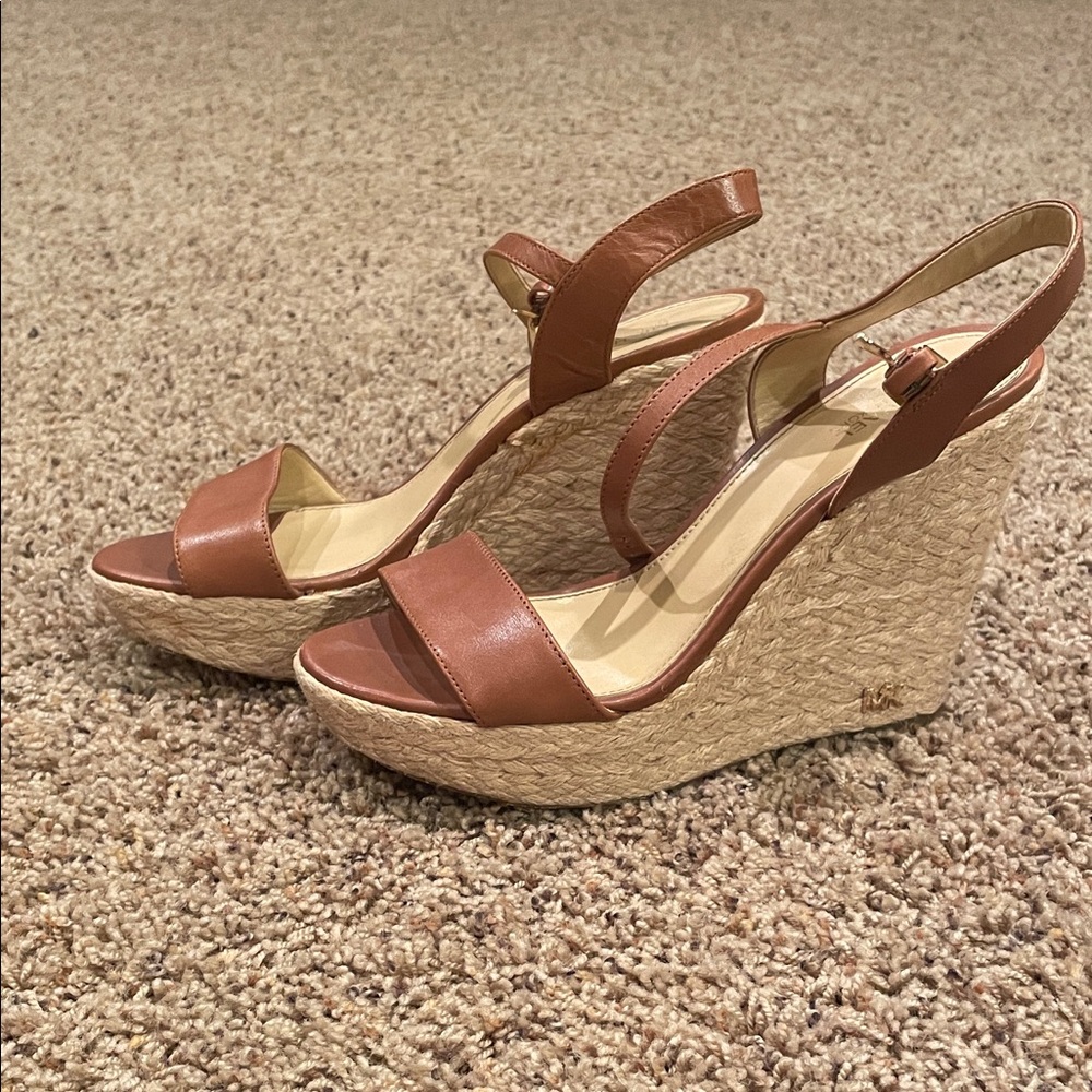 MICHAEL Michael Kors Tan Wedge Sandals